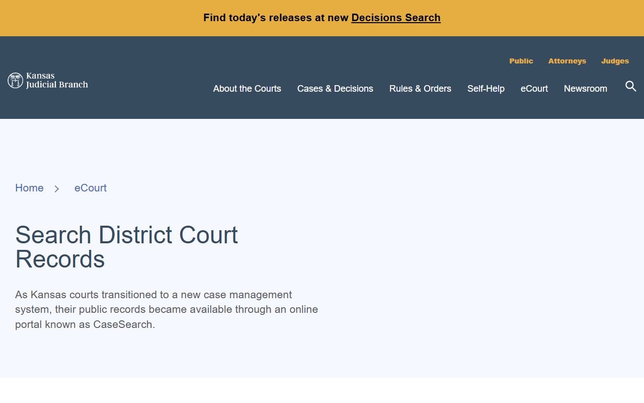 Hamilton County Clerk of the District Court records access through Kansas district court records