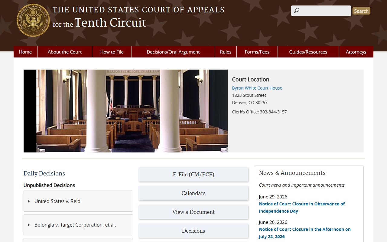 Hamilton County District Court records distinguished from Tenth Circuit federal appeals