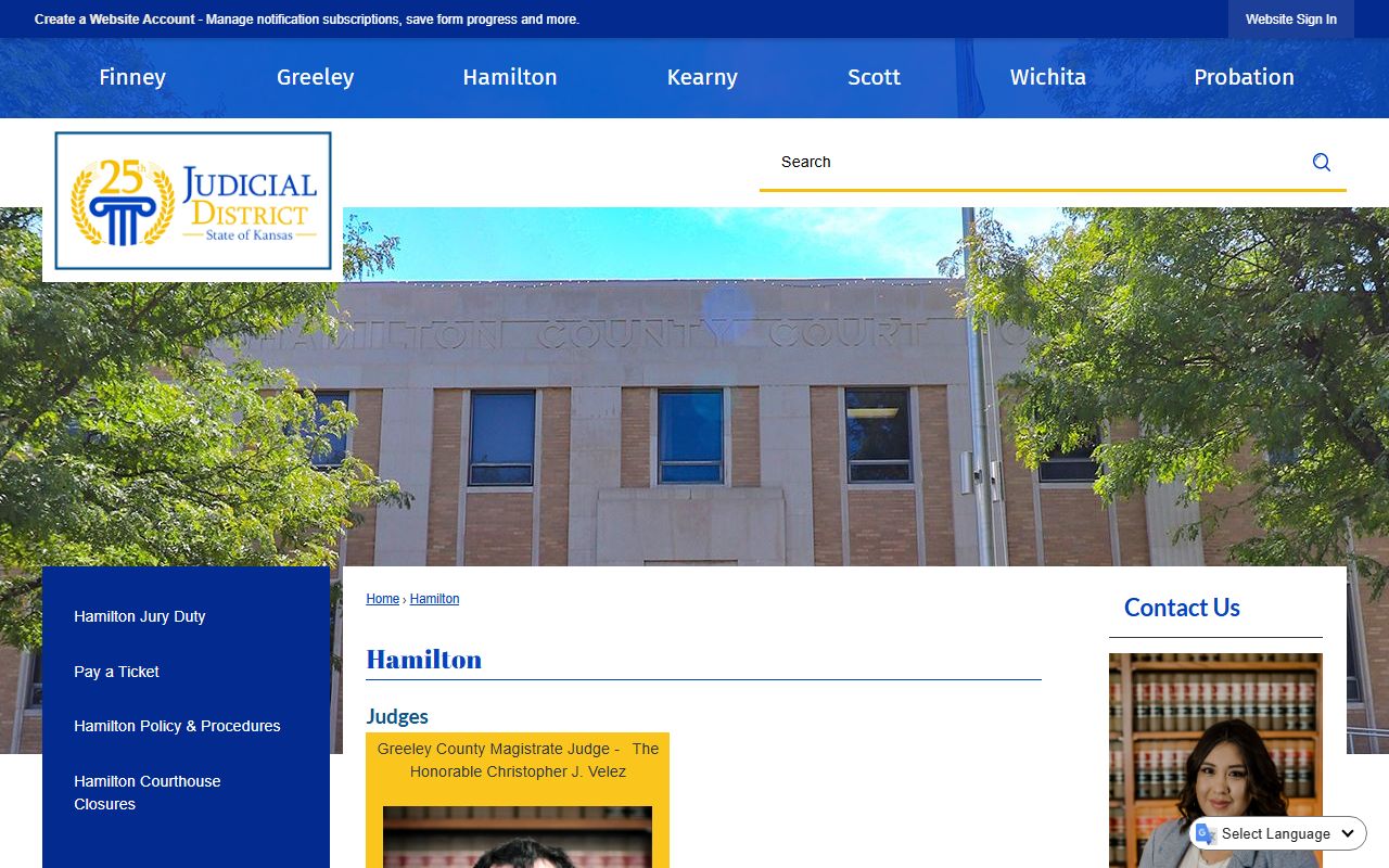 Hamilton County court records 25th Judicial District Hamilton page