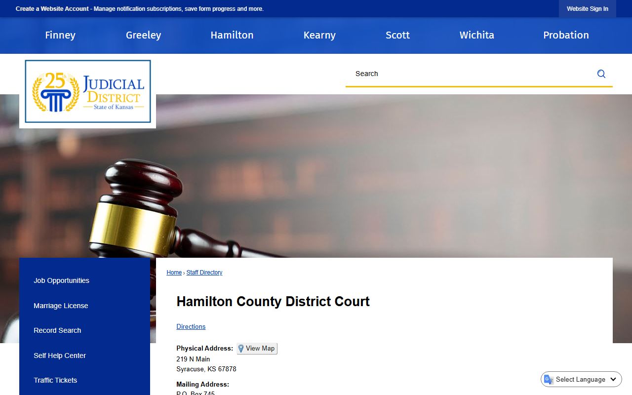 Hamilton County court records District Court directory