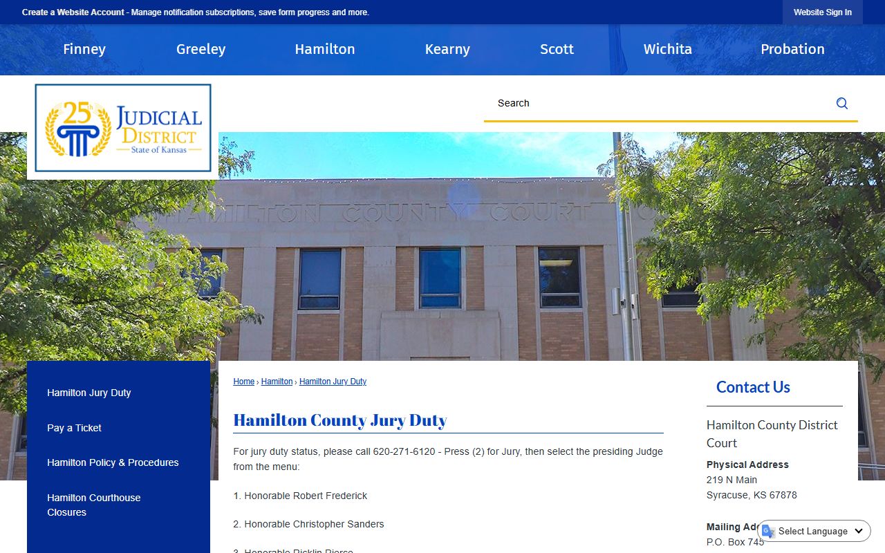Hamilton County court records jury duty page