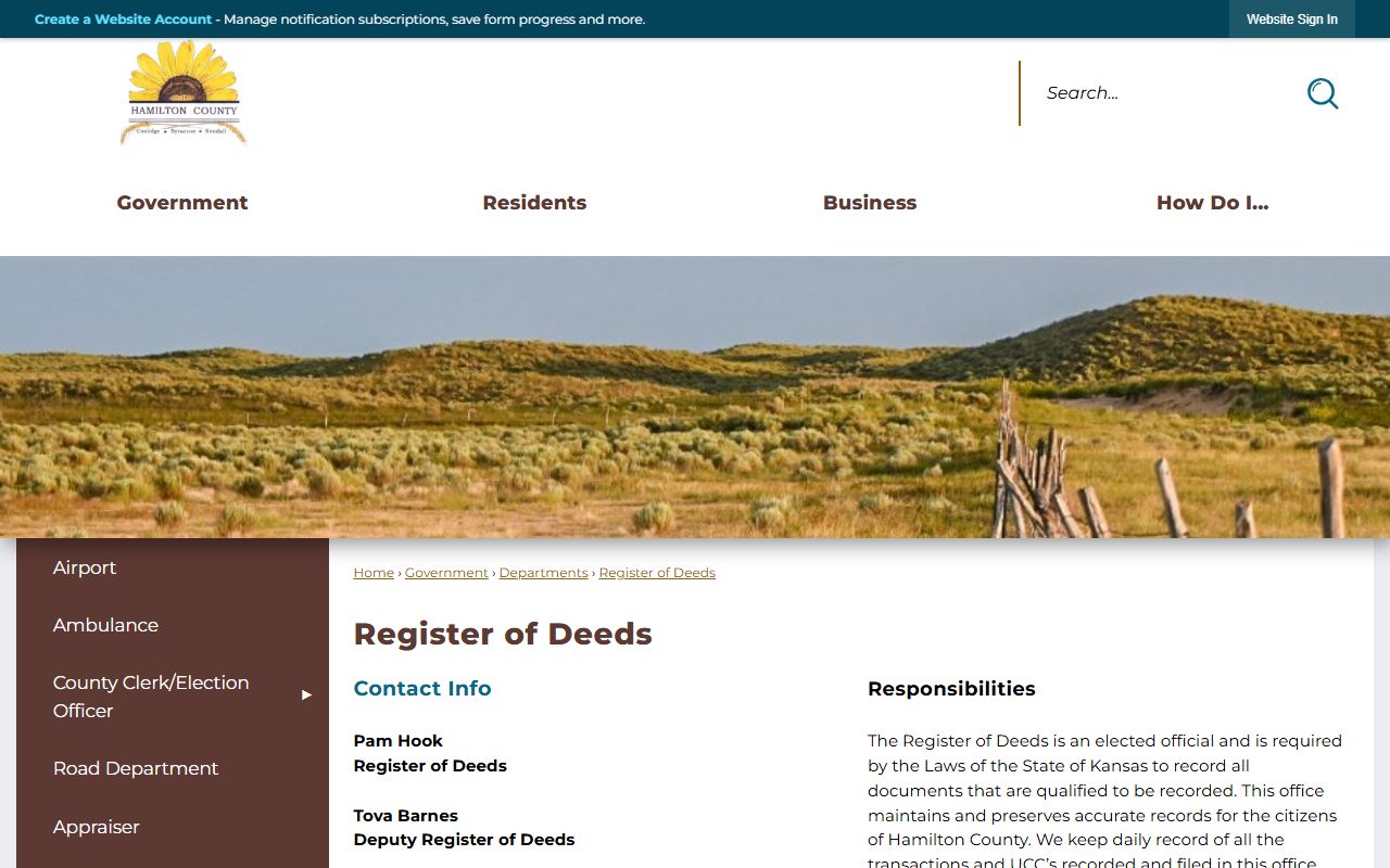 Hamilton County probate records and Register of Deeds property recording