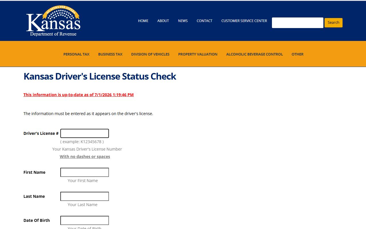 Hamilton County traffic court records Kansas driver license status check